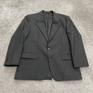 Oliver Hunt Wool Suit Blazer Jacket Mens 42 Dark Gray Single Vented Work Formal